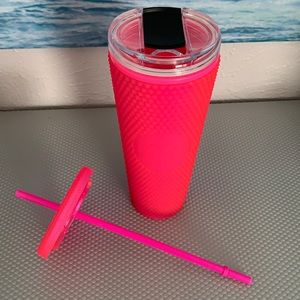 New Starbucks pink studded tumbler with sippy lid